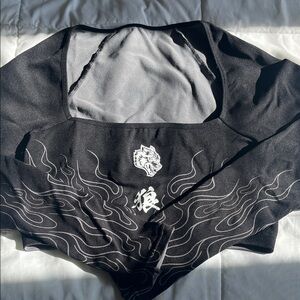 Darc Sport Black Long Sleeve Crop - Bushido